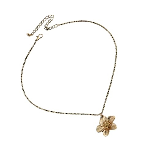 Feminin Gekräuselte Blumencharme Halskette Anpassbare Passform Schlüsselbeinkette Stylische Legierungshalle Heckkette Für Tägliche Tragen Leichte Modekette Für Frauen von FGDTREE