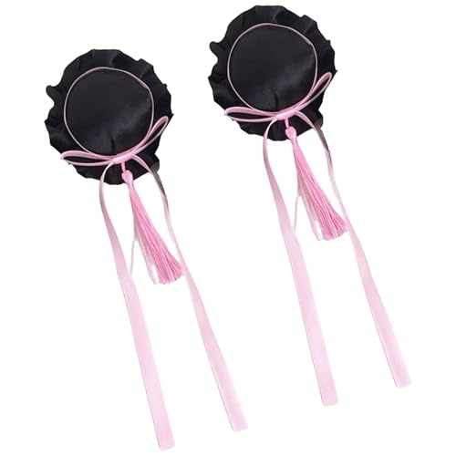 Haarspange mit Quasten, Schleife, Haarklammer für Damen, Haarknoten, Haarschmuck, Haarklammer, Cosplay, Kostüm, 1 Paar von FGDTREE