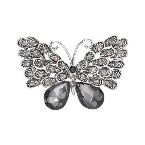Kristall Strasssteine ​​Schmetterling Brosche Modische Abendverschleißgeladen Pin Kleidung Accessoires Soziale Event Schmuck Vielseitige Retro Frauen Brosche von FGDTREE