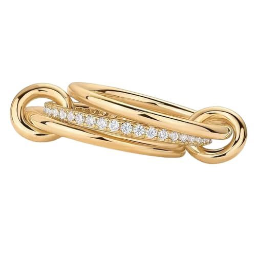 Moderne Stapelbare Ringe Set Trendy Alltäglicher Schmuckzubehör Für Frauen In Gold Silber Farbe Titaniumstahl Designs Stapelbare Kubikzirkonia Ringe von FGDTREE
