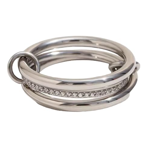 Moderne Stapelbare Ringe Set Trendy Alltäglicher Schmuckzubehör Für Frauen In Gold Silber Farbe Titaniumstahl Designs Stapelbare Kubikzirkonia Ringe von FGDTREE
