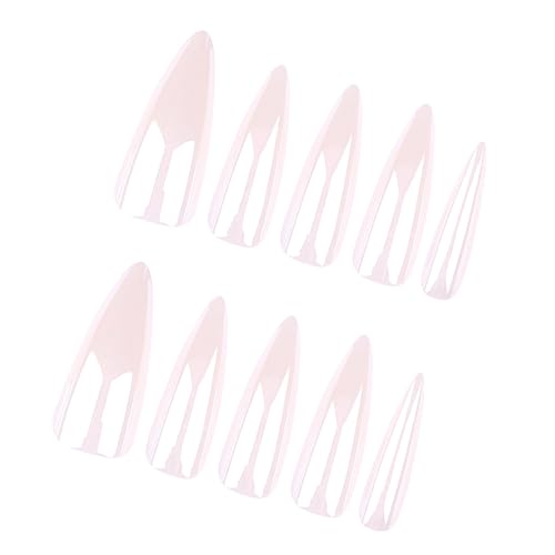 Nägel zum Aufdrücken, Stilettos, Mandel, glänzend, zum Aufkleben, volle Abdeckung, künstliche Nägel, Acrylkleber auf Nägeln, für Damen von FGDTREE