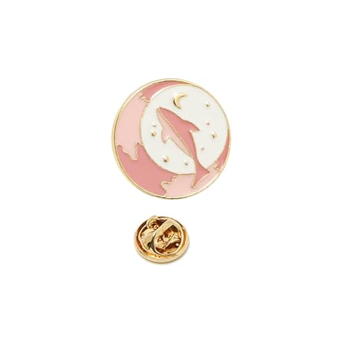 Paar Astronaut Sternenwale Brosche Romantik Matching Pins Legierung Gold Silber Verschärftes Schmuckgeschenk Für Ihn Ihre Robusten Leichtmetall Paare von FGDTREE