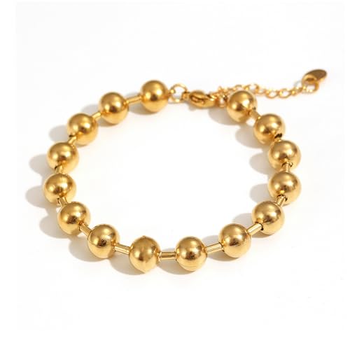 Poliertes Edelstahl Perlenarmband Für Frauen Männer Datentess Design Mit 6 Mm 8 Mm Perlenauswahl Armband Charm Fashion Armband Für Freizeit Und Formal von FGDTREE