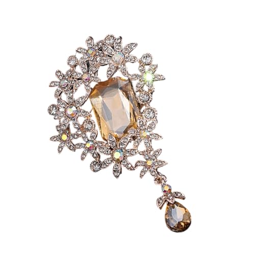 Robuslegierte Blumenbrosche Mit Kristallen Handwerk Detaillierte Formelle Und Alltägliche Kleidung Anspruchsvolle Damen Kristalle Blumenschmuck von FGDTREE