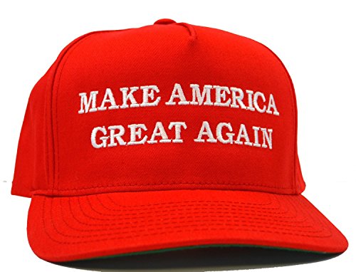 FGF-EU Make America Great Again Hat Verstellbare bestickte Baseballkappe Hip Hop Hut Gr. Einheitsgröße, rot von FGF-EU