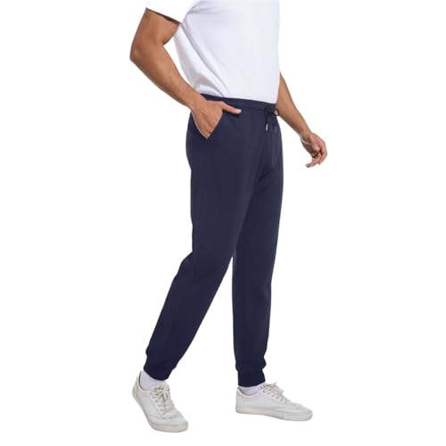 FGFD&OU Jogginghose Herren Baumwolle Sweathose Lange Sporthose Sweatpants Freizeithose Trainingshose Fitness Jogger Laufhosen Modern (Blau, 3XL) von FGFD&OU