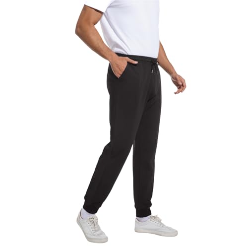 FGFD&OU Jogginghose Herren Baumwolle Sweathose Lange Sporthose Sweatpants Freizeithose Trainingshose Fitness Jogger Laufhosen Modern (Schwarz, 3XL) von FGFD&OU