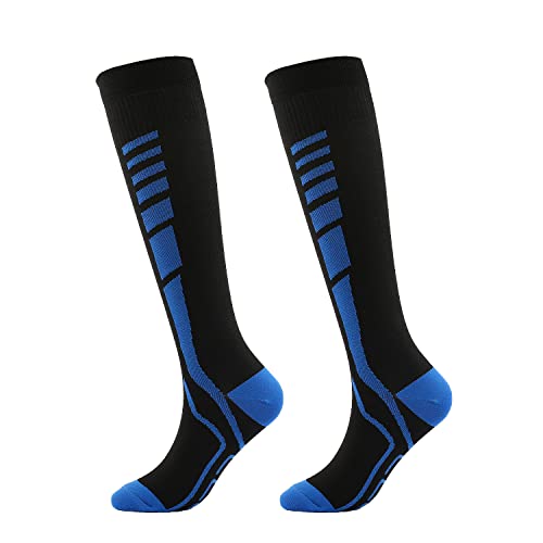 FGFD&OU Kompressionsstrümpfe für Damen und Herren Kompressionssocken Compression Socks Stützstrümpfe Socken für Laufen, Sport, Reisen, Radsport, Running, Jogging, Draussen, Radfahren(Schwarz, S/M) von FGFD&OU