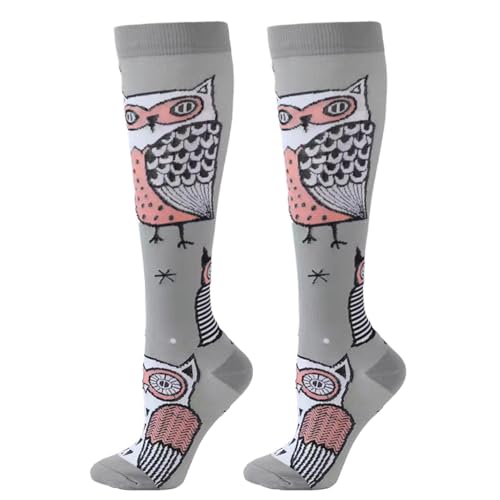 FGFD&OU Kompressionsstrümpfe für Damen und Herren Lustige Socken für Halloween Kompressionssocken Bunte Stützstrümpfe Socken für Laufen, Sport Radsport Jogging, geschenke für halloween(Stil8, S/M) von FGFD&OU