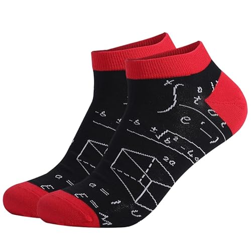 FGFD&OU Socken für Herren und Damen Lustiges Socken Mathematische Socken für Männer Geschenk Neuheit Baumwolle Unisex, Sportsocken, Skateboard-Socken für Sommer und Winter (A-Schwarz) von FGFD&OU