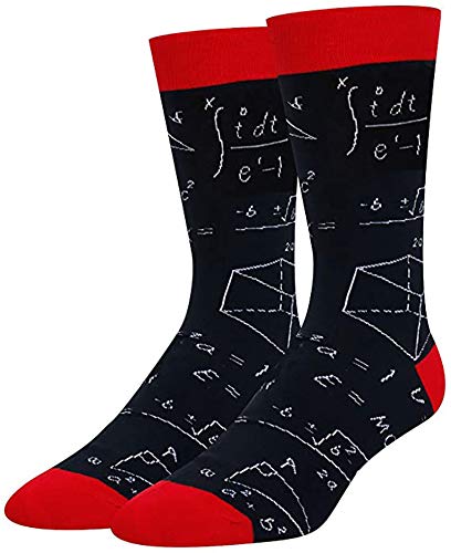 FGFD&OU Socken für Herren und Damen Lustiges Socken Mathematische Socken für Männer Geschenk Neuheit Baumwolle Unisex, Sportsocken, Skateboard-Socken für Sommer und Winter (Schwarz) von FGFD&OU
