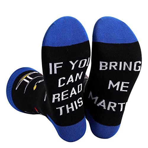 FGFD&OU Socken für Herren und Damen Socken Lustiges Geschenk Neuheit Baumwolle Socken Unisex mit Text If you can read this, bring me BACOG, POPCORN, TACOS, SUSHI, PIZZA, DONUTS (Martini) von FGFD&OU