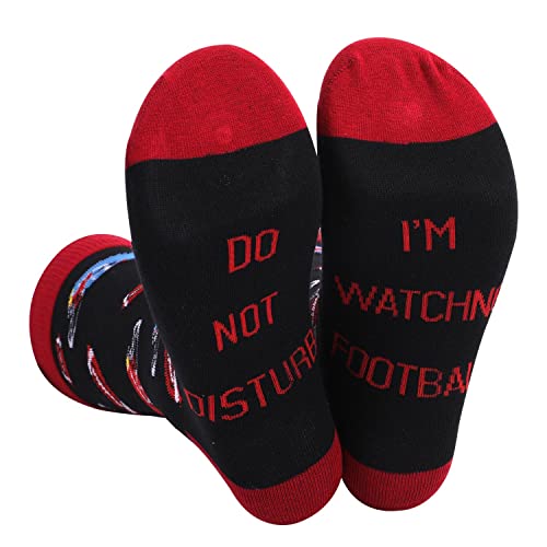 FGFD&OU Socken für Herren und Damen Socken Lustiges Geschenk Neuheit Baumwolle Unisex Sportsocken mit Do not disturb, I am watching FOOTBALL BASEBALL GOLF GAMING Socken (Football) von FGFD&OU