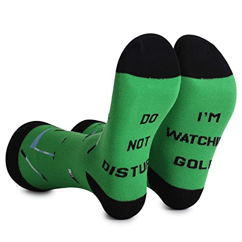 FGFD&OU Socken für Herren und Damen Socken Lustiges Geschenk Neuheit Baumwolle Unisex Sportsocken mit Do not disturb, I am watching FOOTBALL BASEBALL GOLF GAMING Socken (Golf) von FGFD&OU