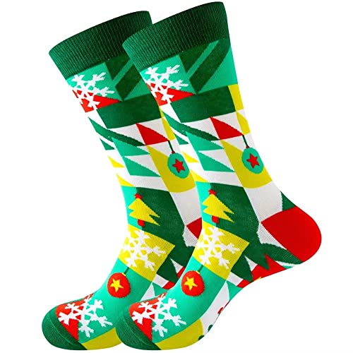 FGFD&OU Socken für Herren und Damen Weihnachtssocken Unisex Lustige Bunte Socken Kuschelsocken Baumwollsocken Christmas Socks weihnachtsgeschenke für Männer und Frauen (Stil8) von FGFD&OU