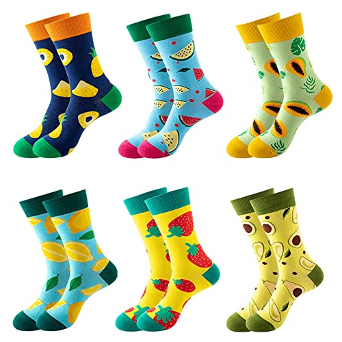 Lustig Socken Herren und Damen Bunte Baumwolle Sneaker Socken Witzige Verrückte Gemusterte Crew Kurz Socken für Frauen Füßlinge Kuschelsocken Motivsocken Knöchel Socken Unisex (Z-Coloured12-6Paare) von FGFD&OU