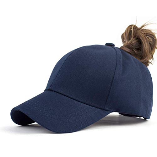 FGSS Baseballmütze mit hohem Pferdeschwanz, für Damen, unordentlicher Dutt, Sonnenschutz, Ponycap, Retro-Kappe, Marineblau, marineblau, Einheitsgröße FGSS Baseballmütze mit hohem Pferdeschwanz, für Damen, unordentlicher Dutt, Sonnenschutz, Ponycap, Retro-Kappe, Marineblau, marineblau, Einheitsgröße von FGSS