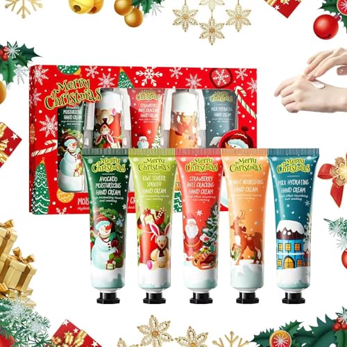 Handcreme Mini Set, Handcremes Set, 5 Stück Winter-Handcreme für Sehr Trockene Hände, Weihnachtsgeschenke, Kleine Geschenkset für Frauen und Männer, Hände Fuß Feuchtigkeitscreme Handcreme Mini Set, Handcremes Set, 5 Stück Winter-Handcreme für Sehr Trockene Hände, Weihnachtsgeschenke, Kleine Geschenkset für Frauen und Männer, Hände Fuß Feuchtigkeitscreme von FGTOPBY