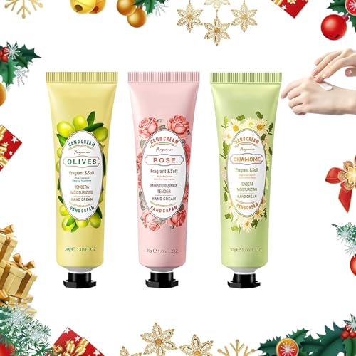 Mini Handcreme Set,Fragrance Hand Creme Set,Mini Handcremes,Handcreme Tube 3 Stück Feuchtigkeitsspendende,Hand Lition Für Trockene Mini Handcreme Set,Fragrance Hand Creme Set,Mini Handcremes,Handcreme Tube 3 Stück Feuchtigkeitsspendende,Hand Lition Für Trockene von FGTOPBY