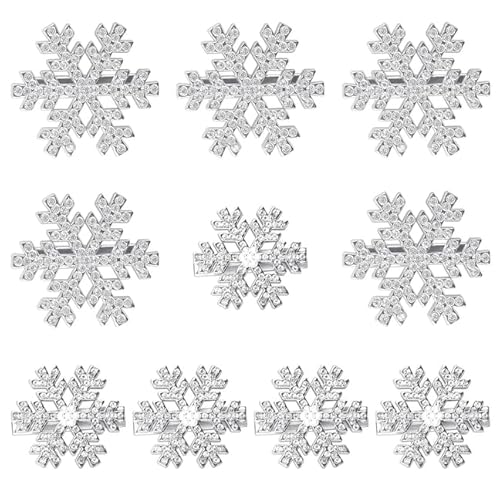 Weihnachten Schneeflocken Haarspangen,10 Stück Weihnachts Haarschmuck mit Glitzer Strasssteinen,Schneeflocken-Haarspange Für Frauen Mädchen,Weihnachts-Haarspange Weihnachten Schneeflocken Haarspangen,10 Stück Weihnachts Haarschmuck mit Glitzer Strasssteinen,Schneeflocken-Haarspange Für Frauen Mädchen,Weihnachts-Haarspange von FGTOPBY