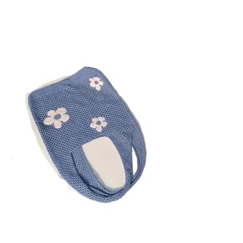 FGUJSUR Blumen gestrickte hohle Einkaufstasche, große Kapazität, einfache Retro-Schulterhandtasche for Damen(Blue) von FGUJSUR