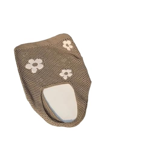 FGUJSUR Blumen gestrickte hohle Einkaufstasche, große Kapazität, einfache Retro-Schulterhandtasche for Damen(Khaki) von FGUJSUR