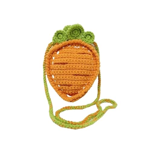 FGUJSUR Handgemachte Diy Umhängetasche Wolle gestrickt Blume Schulter häkeln kleine Tasche(Color11) von FGUJSUR