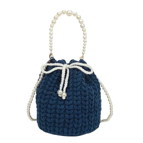 FGUJSUR Handgemachte Diy Umhängetasche Wolle gestrickt Blume Schulter häkeln kleine Tasche(Color6) von FGUJSUR