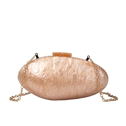 FGUJSUR Muschel Tasche Perlen-Abendtaschen Designer Luxus Clutch Geldbörse Mini Damen Geldbörse Muschelkette Schulter Crossbody Hochzeitsfeier Handtasche Damen(Champagne 3) von FGUJSUR