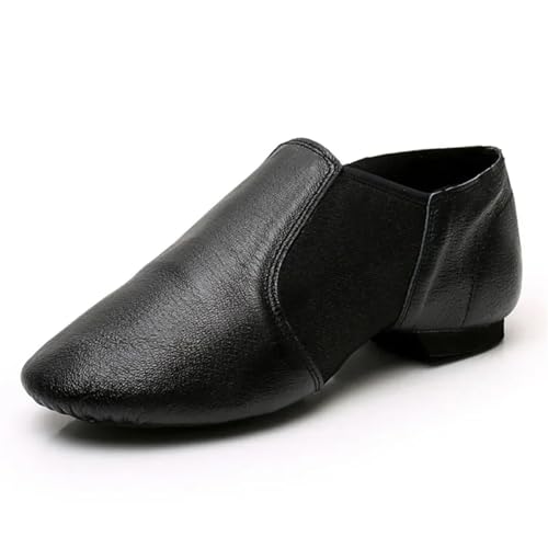 Jazz-Tanzschuhe for Mädchen, Braun, Schwarz, rutschfest, Jazz-Schuhe for Erwachsene, Tanz-Sneaker(Black,35) von FGUJSUR