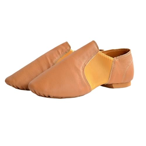 Jazz-Tanzschuhe for Mädchen, Braun, Schwarz, rutschfest, Jazz-Schuhe for Erwachsene, Tanz-Sneaker(Brown,42(26cm)) von FGUJSUR