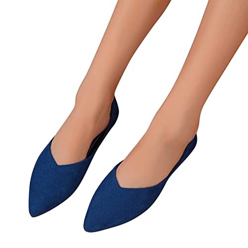 Ballerinas Damen Geschlossene Ballettschuhe Elegante Flats Ballerina Schuhe Damenschuhe Slip On Kleid Schuhe Wildleder Spitze Flache Schuhe Mary Jane Halbschuhe Tanzschuhe Bequeme Schuhe Gr.37-42 von FGUUTYM
