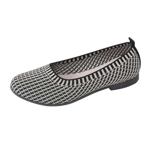 Ballerinas Damen Karierte Flache Schuhe Strick Kleid Schuhe Slip On Sneaker Runde Zehe Loafer Ballerina Walking Tanzschuhe Halbschuhe Strickschuhe Bequem Weich Balerinaschuhe Sommerschuhe Ballerinas Damen Karierte Flache Schuhe Strick Kleid Schuhe Slip On Sneaker Runde Zehe Loafer Ballerina Walking Tanzschuhe Halbschuhe Strickschuhe Bequem Weich Balerinaschuhe Sommerschuhe von FGUUTYM