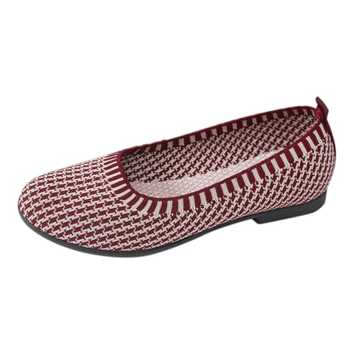 Ballerinas Damen Karierte Flache Schuhe Strick Kleid Schuhe Slip On Sneaker Runde Zehe Loafer Ballerina Walking Tanzschuhe Halbschuhe Strickschuhe Bequem Weich Balerinaschuhe Sommerschuhe Ballerinas Damen Karierte Flache Schuhe Strick Kleid Schuhe Slip On Sneaker Runde Zehe Loafer Ballerina Walking Tanzschuhe Halbschuhe Strickschuhe Bequem Weich Balerinaschuhe Sommerschuhe von FGUUTYM