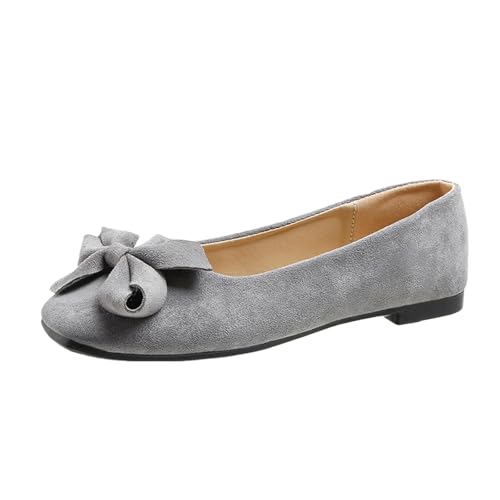 Ballerinas Damen Loafer Flache Schuhe Elegante Und Bequeme Kleid Schuhe Ballettschuhe Mit Schleifen Hochzeitsschuhe Damenschuhe rutschfeste Halbschuhe Pumps Brautschuhe Balerinaschuhe von FGUUTYM