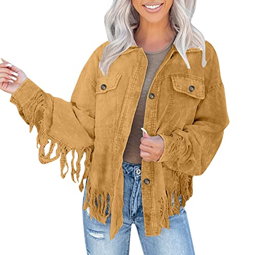 Cordjacke Damen Langarm Cordhemd Fransenjacke Button Down Corduroy Jacket Herbst Winter Freizeithemd Übergangsjacke Hemdjacke Casual Hemd Bluse Loose Cord Shacket Jacke Warme Kordjacke Herbstjacke Cordjacke Damen Langarm Cordhemd Fransenjacke Button Down Corduroy Jacket Herbst Winter Freizeithemd Übergangsjacke Hemdjacke Casual Hemd Bluse Loose Cord Shacket Jacke Warme Kordjacke Herbstjacke von FGUUTYM