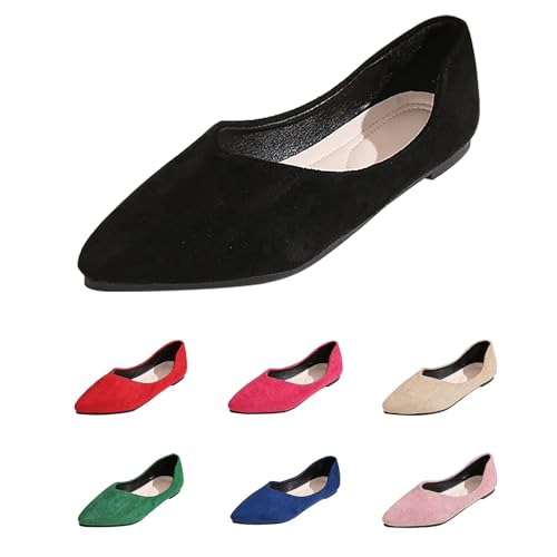 Damen Ballerinas Elegant Slip On Halbschuhe Flache Schuhe Freihändig Ballerina Runde Zehe Barfußschuhe Bequem Weiche Unterseite Leicht Mokassins Flache Loafers Freizeitschuhe Für Alltag von FGUUTYM