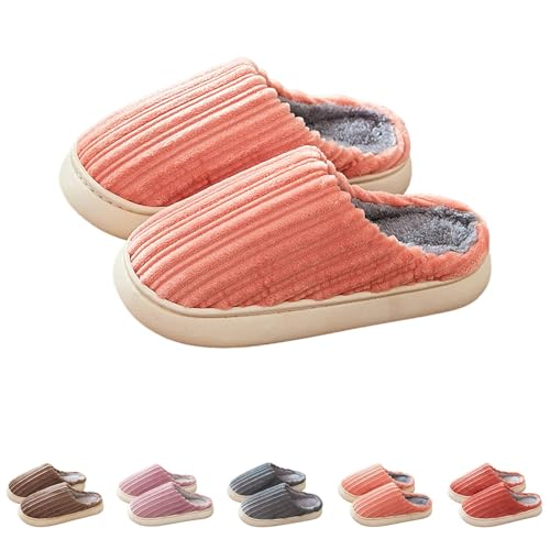 Damen Hausschuhe Warme Winter Pantoffeln Mit Fußbett Gemütlich Bequem Weich Fleecegefüttert Pantoletten Flacher Filzhausschuhe Gästehausschuhe Memory Foam Slippers Für Männer Und Frauen von FGUUTYM