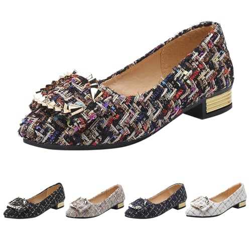 Damen Modisches Pumps Halbschuhe Bow-Decorated Wedge Schuhe Low Heel Slip-On Loafer Kleid Schuhe Elegante Und Bequeme Hochzeitsschuhe Mit Niedriger Absatz rutschfeste Ballettschuhe Damen Modisches Pumps Halbschuhe Bow-Decorated Wedge Schuhe Low Heel Slip-On Loafer Kleid Schuhe Elegante Und Bequeme Hochzeitsschuhe Mit Niedriger Absatz rutschfeste Ballettschuhe von FGUUTYM