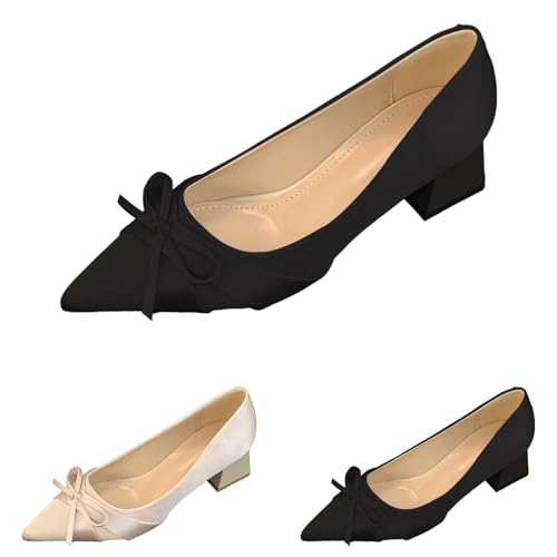 Damen Pumps Klassische Einzelne-Schuhe Halbschuhe Elegante Und Bequem Modisches Design Abendschuhe Mit Schleifen Und Niedriger Absatz Party Hochzeit Absatzschuhe Brautschuhe Hochzeitsschuhe Damen Pumps Klassische Einzelne-Schuhe Halbschuhe Elegante Und Bequem Modisches Design Abendschuhe Mit Schleifen Und Niedriger Absatz Party Hochzeit Absatzschuhe Brautschuhe Hochzeitsschuhe von FGUUTYM