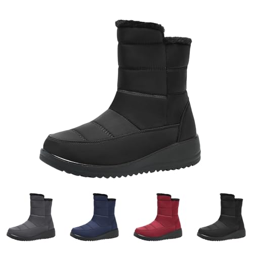 Damen Schneestiefel Warm Gefütterte Winterschuhe Warme & Bequeme Winterstiefel Plüsch Flauschig Stiefel Thermoschuhe Wasserdicht Winterboots Geeignet Winter Und Für Die Schneesaison von FGUUTYM