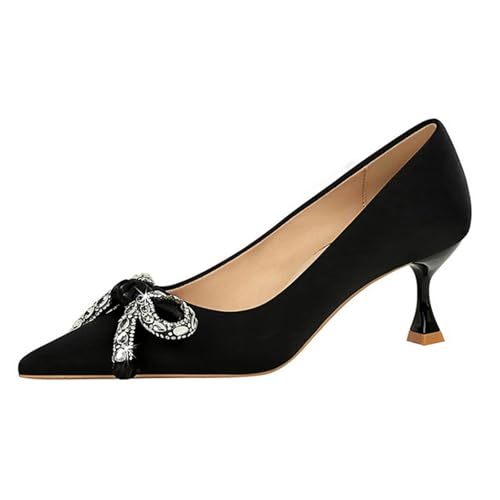Damen Stiletto Pumps Mit Pfennigabsatz - Spitze Zehe Kleid Einzelne Schuhe Abendschuhe Hochzeitskleid Schuhe Mit Strasssteine Elegant Und Bequem High Heels Party Abschlussball Brautschuhe Damen Stiletto Pumps Mit Pfennigabsatz - Spitze Zehe Kleid Einzelne Schuhe Abendschuhe Hochzeitskleid Schuhe Mit Strasssteine Elegant Und Bequem High Heels Party Abschlussball Brautschuhe von FGUUTYM