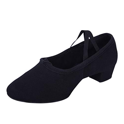 Damen-Tanzschuhe Flach Ballettschuhe Damen Mit Geteilter Gummisohle Ballettschläppchen Trainings Gymnastikschuhe Schläppchen Turniertauglicher Garde Show & Jazztanz Für Erwachsene Trainings von FGUUTYM