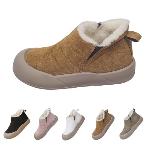 Damen Winterschuhe Plüsch Warm Gefütterte Winterstiefel Winter Flauschig Schneestiefel Plateau Kurzschaft Stiefel Boots Stiefeletten Wasserdicht Rutschfest Outdoor Trekking Winterboots von FGUUTYM