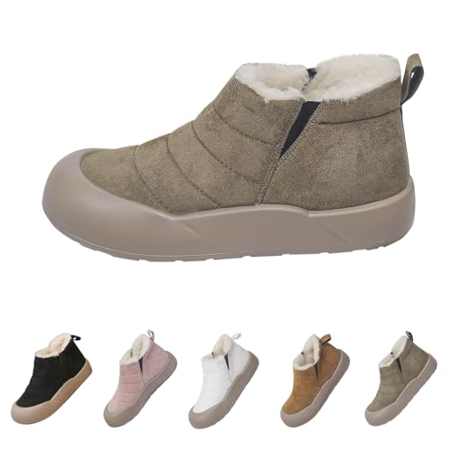 Damen Winterschuhe Plüsch Warm Gefütterte Winterstiefel Winter Flauschig Schneestiefel Plateau Kurzschaft Stiefel Boots Stiefeletten Wasserdicht Rutschfest Outdoor Trekking Winterboots von FGUUTYM