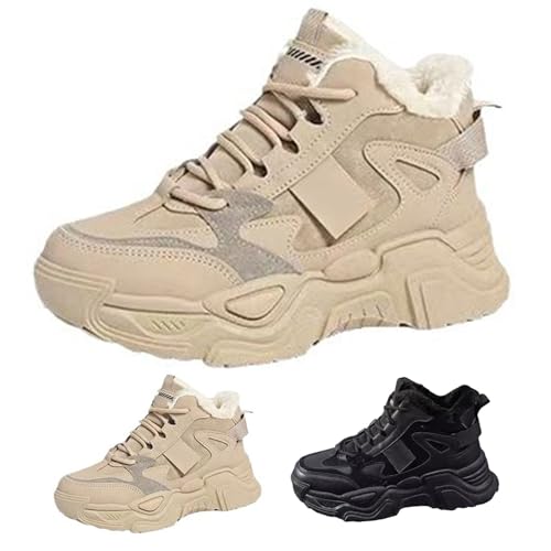 Damen Winterstiefel Plüsch Flauschig Schneestiefel Ankle Boots Outdoor Arch Support Kurzstiefel Warme Gefüttert Winterboots Schuhe Thermoschuhe Geeignet Winter Und Für Die Schneesaison von FGUUTYM