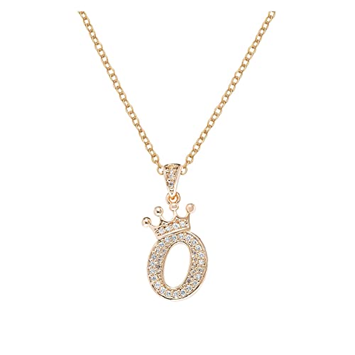 FGUUTYM 26 englische Buchstaben voller -Anhänger-Halskette für Frauen Strass-Halsketten für Frauen AZ 26 Alphabet-Anfangshalsketten für Teenager-Mädchen Schmuck Beste Freunde Ketten Für (O, One Size) von FGUUTYM