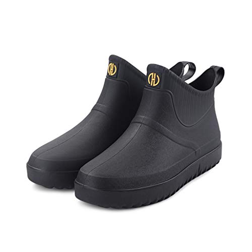 FGUUTYM 39-44Regenstiefel Herren,Wasserdicht Regenschuhe Flach Gummistiefel Halbhoch, Regenschuhe Herren Gummistiefeletten,Herren Regenstiefeletten,Atmungsaktiv Stiefeletten Halbhoch Herren von FGUUTYM