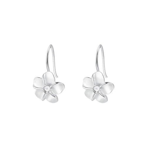 FGUUTYM 925 Sterling Silber Perilla Blumen Ohrringe Damen Blumen Nagel Ohrringe Wunderschöne Ohrringe Braut Ohrringe Silber (Silver, One Size) von FGUUTYM